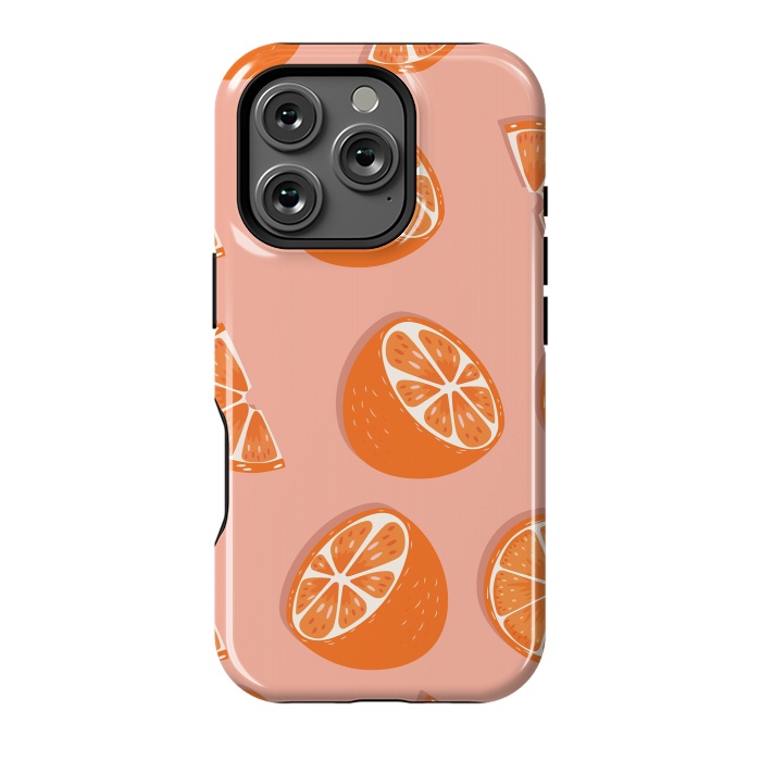 iPhone 16 Pro StrongFit Orange pattern 03 by Jelena Obradovic