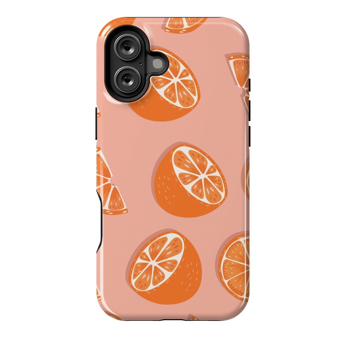 iPhone 16 Plus StrongFit Orange pattern 03 by Jelena Obradovic