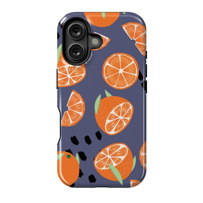 iPhone 16 StrongFit Orange pattern 05 by Jelena Obradovic