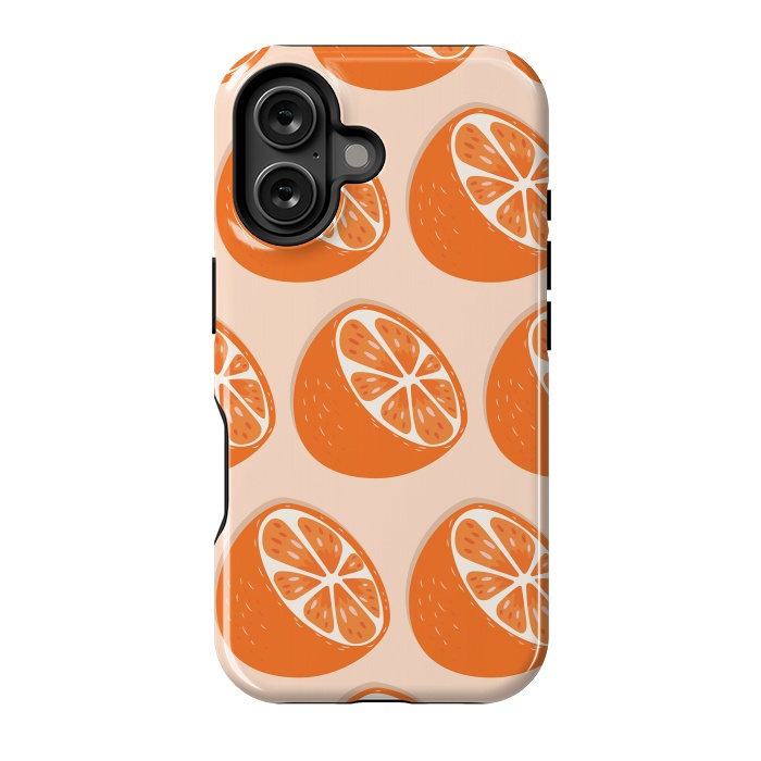 iPhone 16 StrongFit Orange pattern 07 by Jelena Obradovic