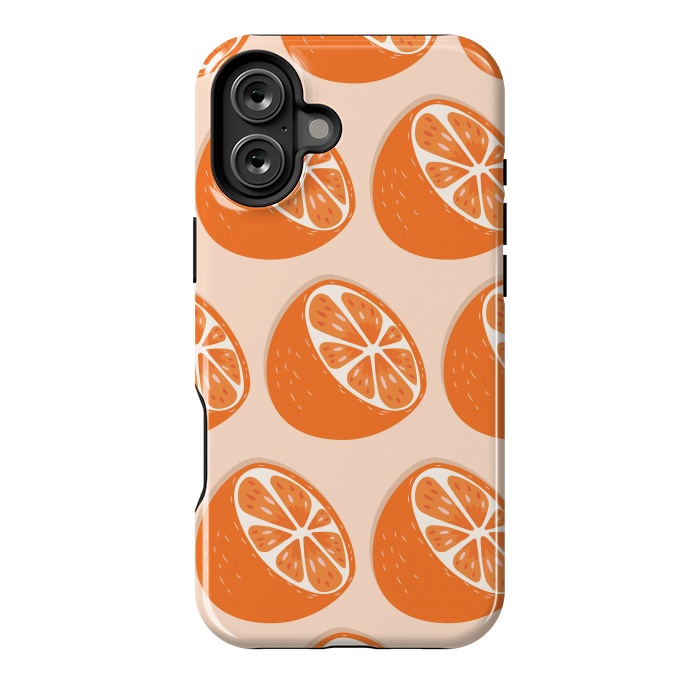 iPhone 16 Plus StrongFit Orange pattern 07 by Jelena Obradovic