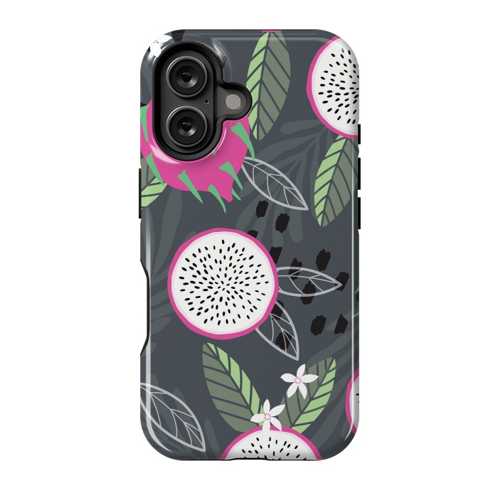 iPhone 16 StrongFit Dragon fruit pattern 04 by Jelena Obradovic