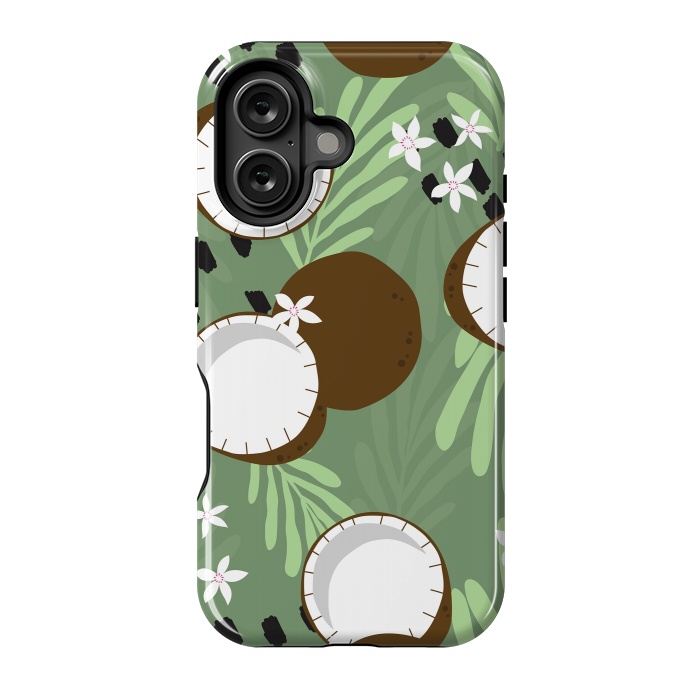 iPhone 16 StrongFit Coconut pattern 01 by Jelena Obradovic