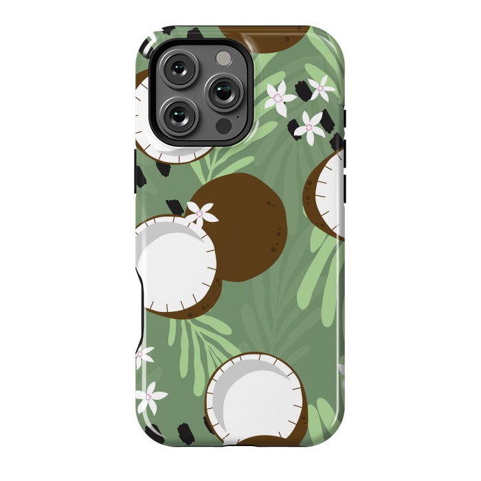 iPhone 16 Pro Max StrongFit Coconut pattern 01 by Jelena Obradovic