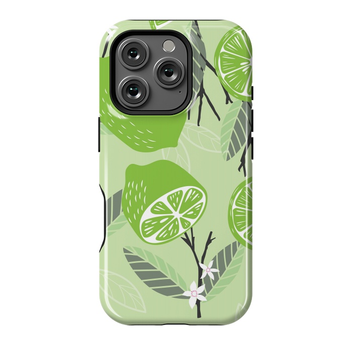 iPhone 16 Pro StrongFit Lime pattern 02 by Jelena Obradovic