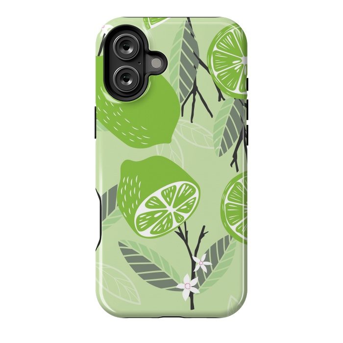 iPhone 16 Plus StrongFit Lime pattern 02 by Jelena Obradovic