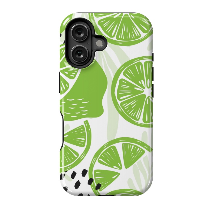 iPhone 16 StrongFit Lime pattern 03 by Jelena Obradovic