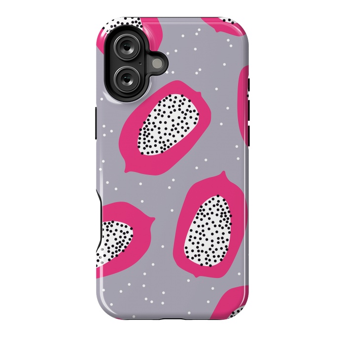 iPhone 16 Plus StrongFit Papaya pattern 02 by Jelena Obradovic