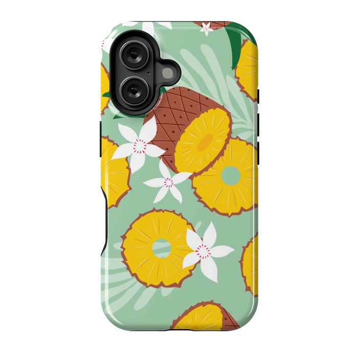 iPhone 16 StrongFit Pineapple pattern 02 by Jelena Obradovic