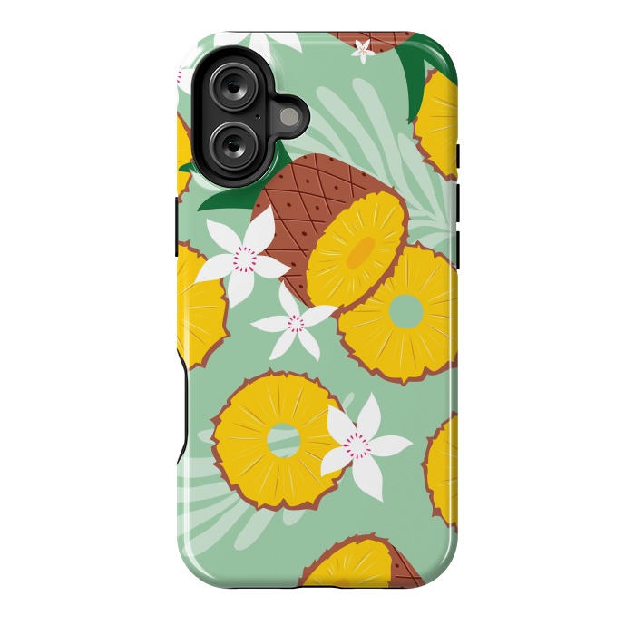 iPhone 16 Plus StrongFit Pineapple pattern 02 by Jelena Obradovic