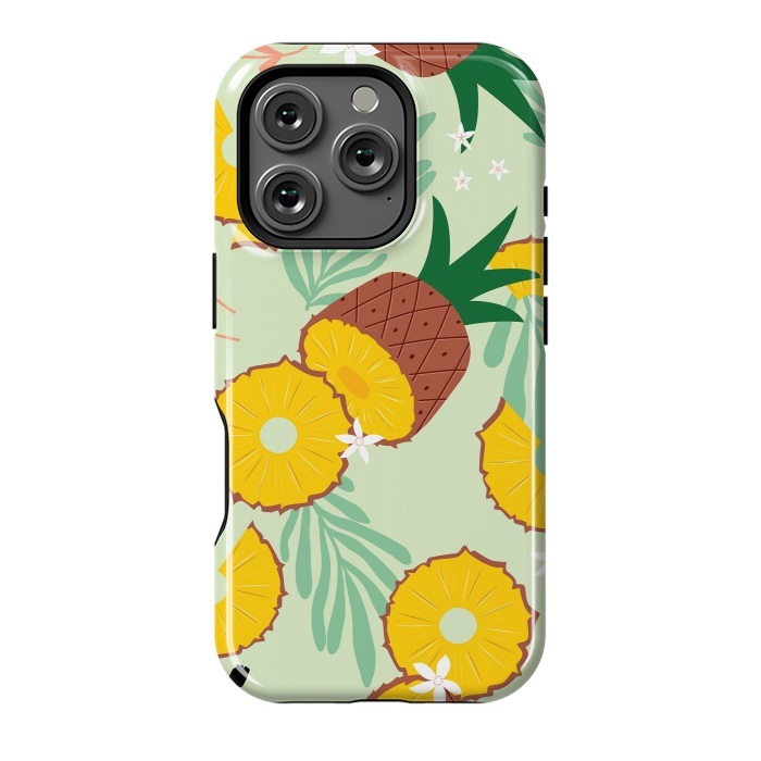 iPhone 16 Pro StrongFit Pineapple pattern 03 by Jelena Obradovic