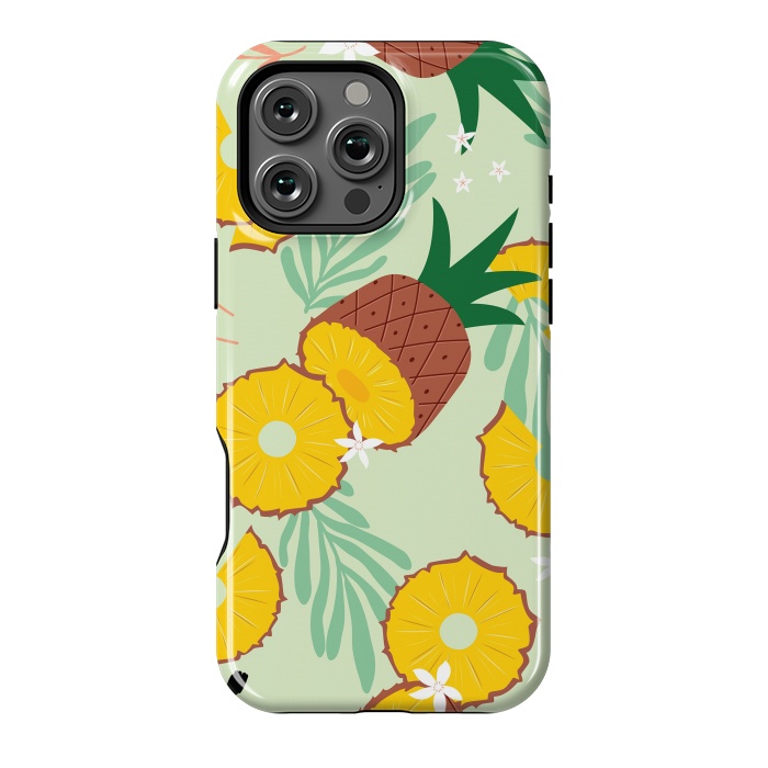 iPhone 16 Pro Max StrongFit Pineapple pattern 03 by Jelena Obradovic