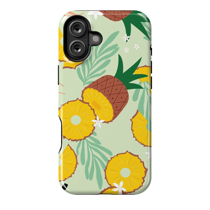 iPhone 16 Plus StrongFit Pineapple pattern 03 by Jelena Obradovic