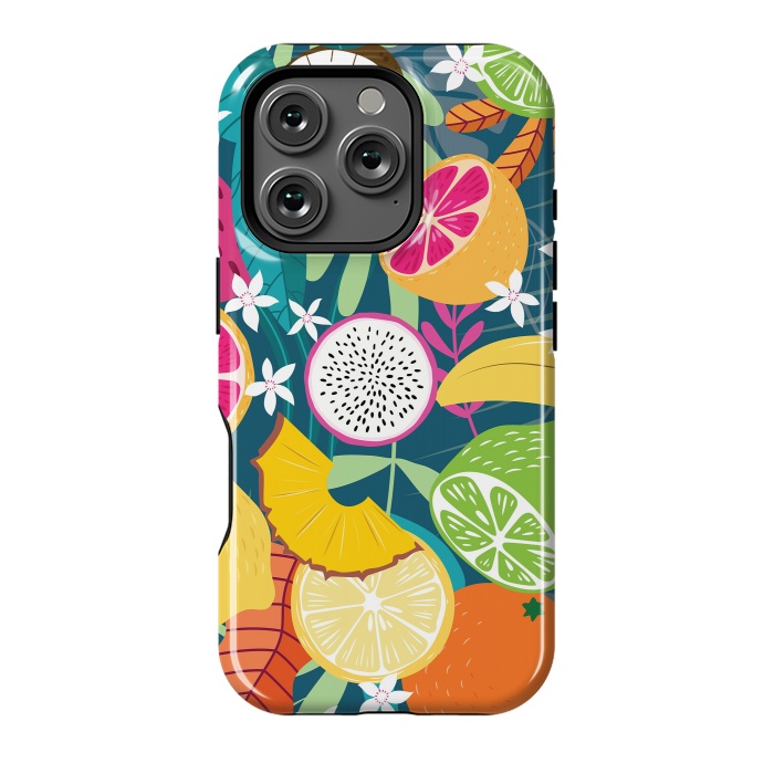 iPhone 16 Pro StrongFit Tropical fruit pattern 02 by Jelena Obradovic