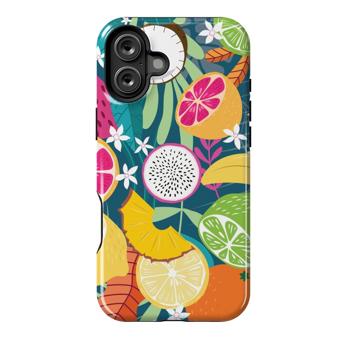 iPhone 16 Plus StrongFit Tropical fruit pattern 02 by Jelena Obradovic