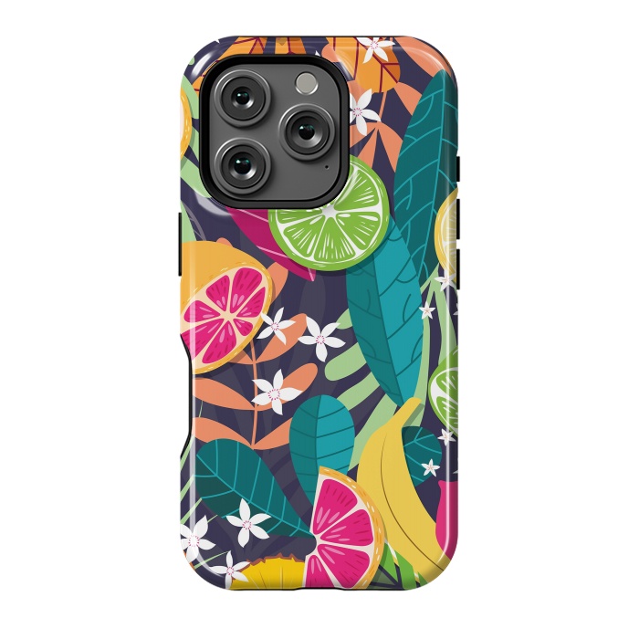 iPhone 16 Pro StrongFit Tropical fruit pattern 03 by Jelena Obradovic