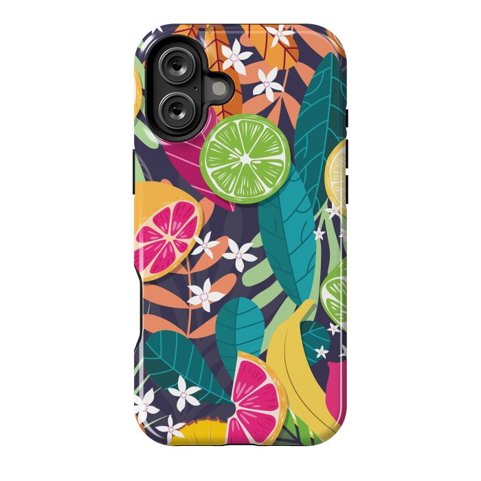 iPhone 16 Plus StrongFit Tropical fruit pattern 03 by Jelena Obradovic