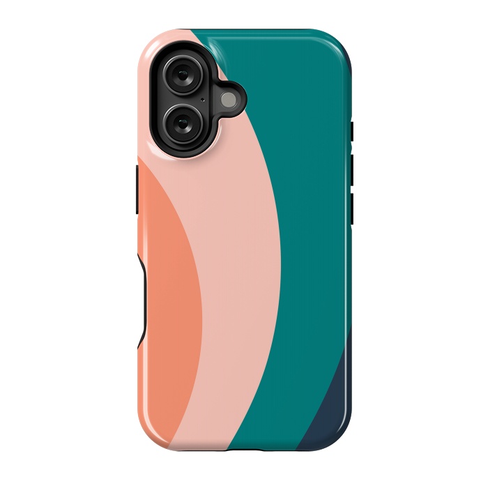 iPhone 16 StrongFit Teal Blush Rainbow by ArtPrInk