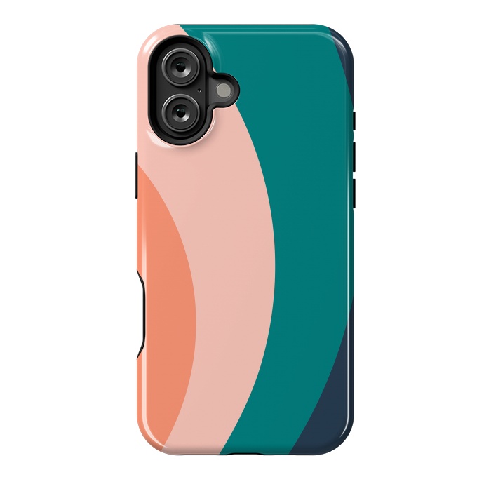 iPhone 16 Plus StrongFit Teal Blush Rainbow by ArtPrInk