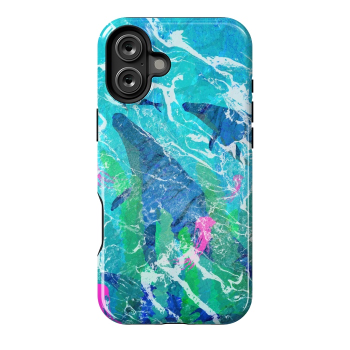 iPhone 16 Plus StrongFit The ocean whales by Steve Wade (Swade)