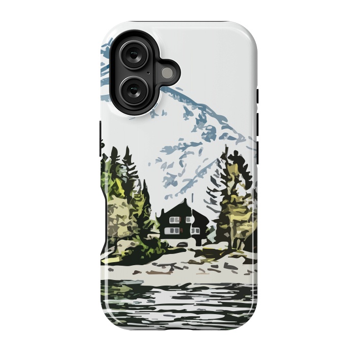 iPhone 16 StrongFit Mountain Forest by Creativeaxle