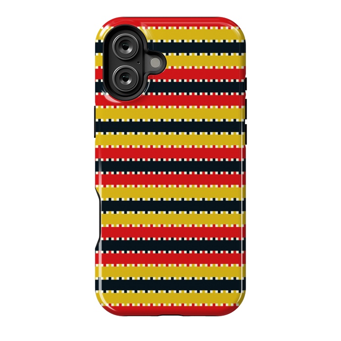 iPhone 16 Plus StrongFit Plaid Yellow by TMSarts