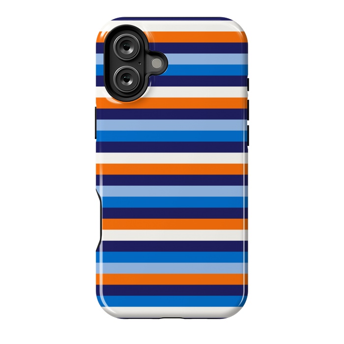 iPhone 16 Plus StrongFit Repeating Blue by TMSarts