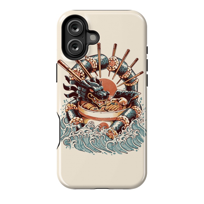 iPhone 16 Plus StrongFit Dragon Sushi Ramen by Ilustrata