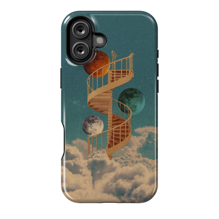 iPhone 16 Plus StrongFit Stairway to the moon by Eleaxart