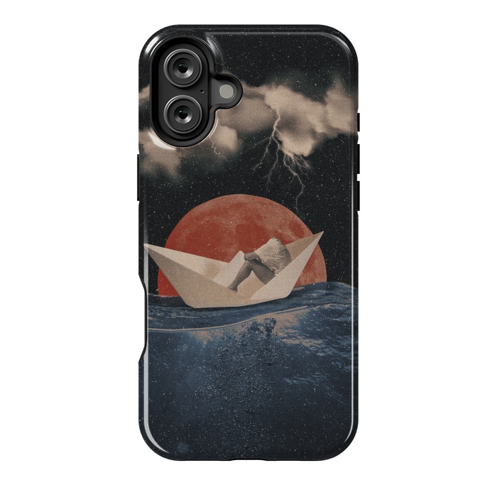 iPhone 16 Plus StrongFit Paper Boat by Eleaxart