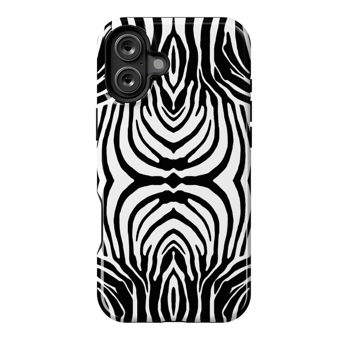 iPhone 16 Plus StrongFit White zebra stripes by Oana 