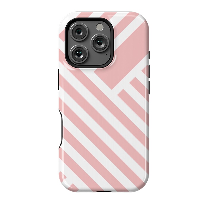 iPhone 16 Pro StrongFit Blush Street Lines by ArtPrInk