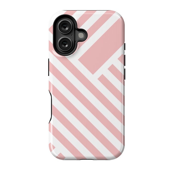 iPhone 16 StrongFit Blush Street Lines by ArtPrInk