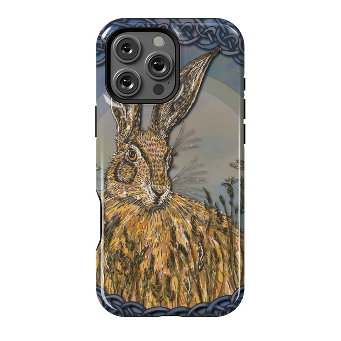 iPhone 16 Pro Max StrongFit Celtic Hare by Lotti Brown