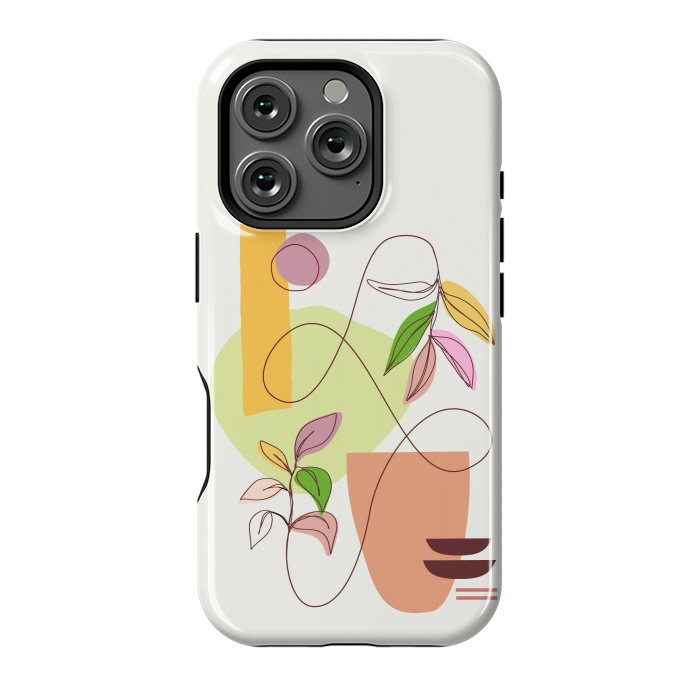 iPhone 16 Pro StrongFit Geometric Shapes and Botanic 2 by nineFlorals