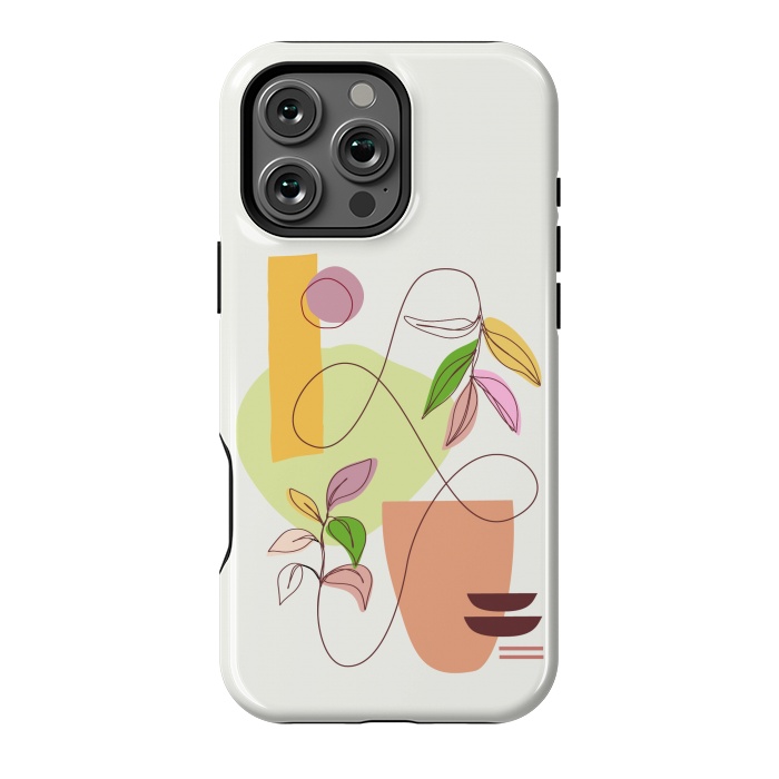 iPhone 16 Pro Max StrongFit Geometric Shapes and Botanic 2 by nineFlorals