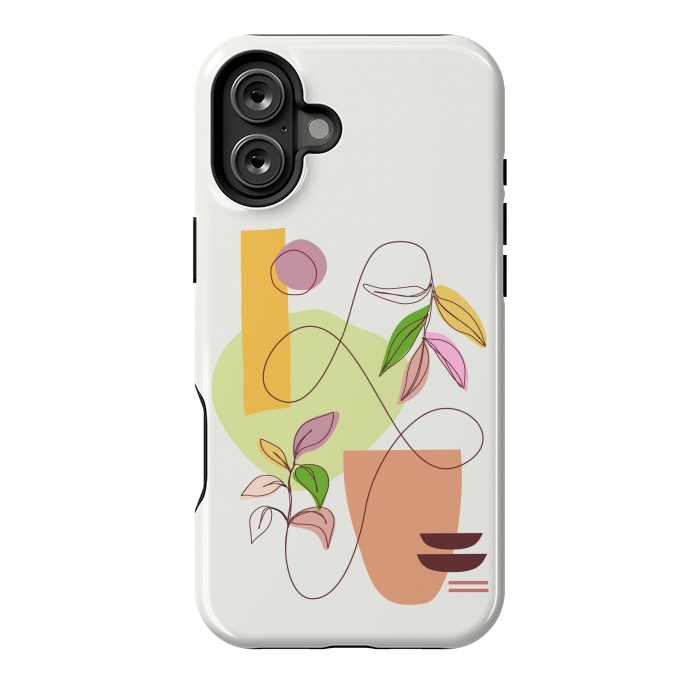 iPhone 16 Plus StrongFit Geometric Shapes and Botanic 2 by nineFlorals