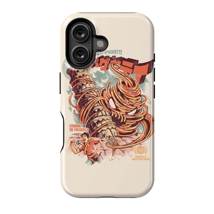 iPhone 16 StrongFit The Kaiju Spaghetti by Ilustrata