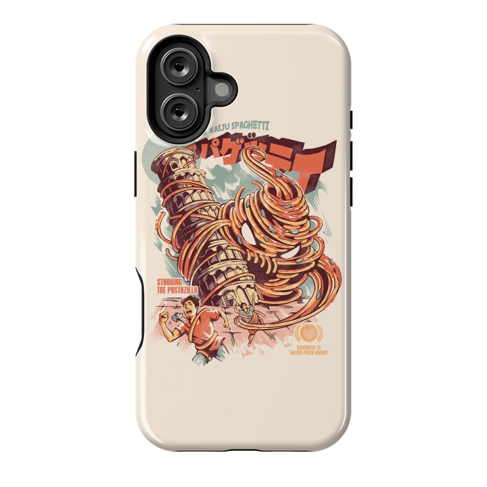 iPhone 16 Plus StrongFit The Kaiju Spaghetti by Ilustrata