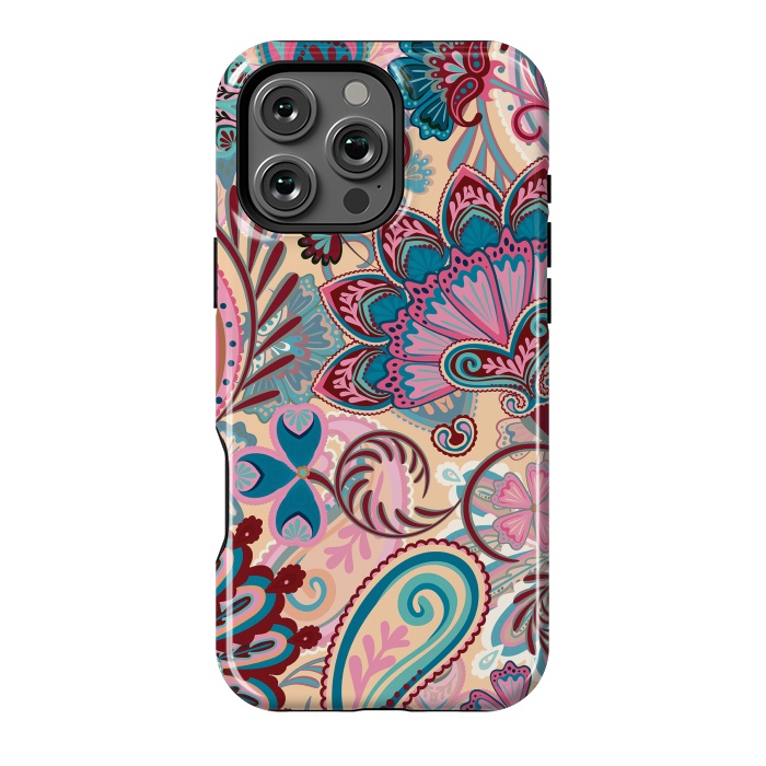 iPhone 16 Pro Max StrongFit Paisley Flowers Design by ArtsCase