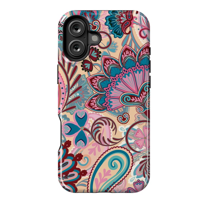 iPhone 16 Plus StrongFit Paisley Flowers Design by ArtsCase