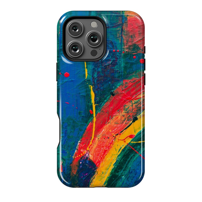 iPhone 16 Pro Max StrongFit PAINTED SHADES RAINBOW! by MALLIKA