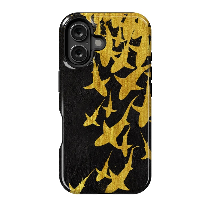 iPhone 16 StrongFit Golden Sharks by Alberto