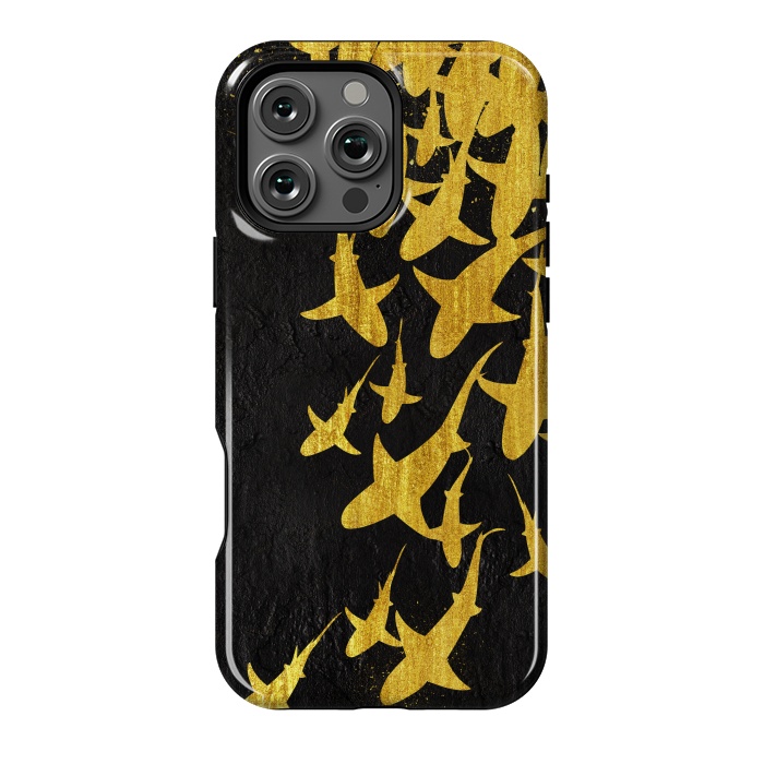 iPhone 16 Pro Max StrongFit Golden Sharks by Alberto