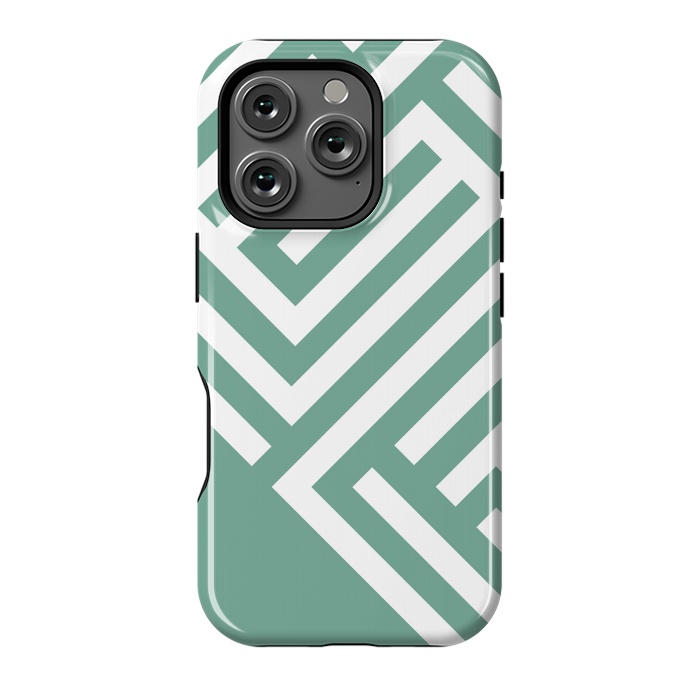 iPhone 16 Pro StrongFit Mint Maze by ArtPrInk