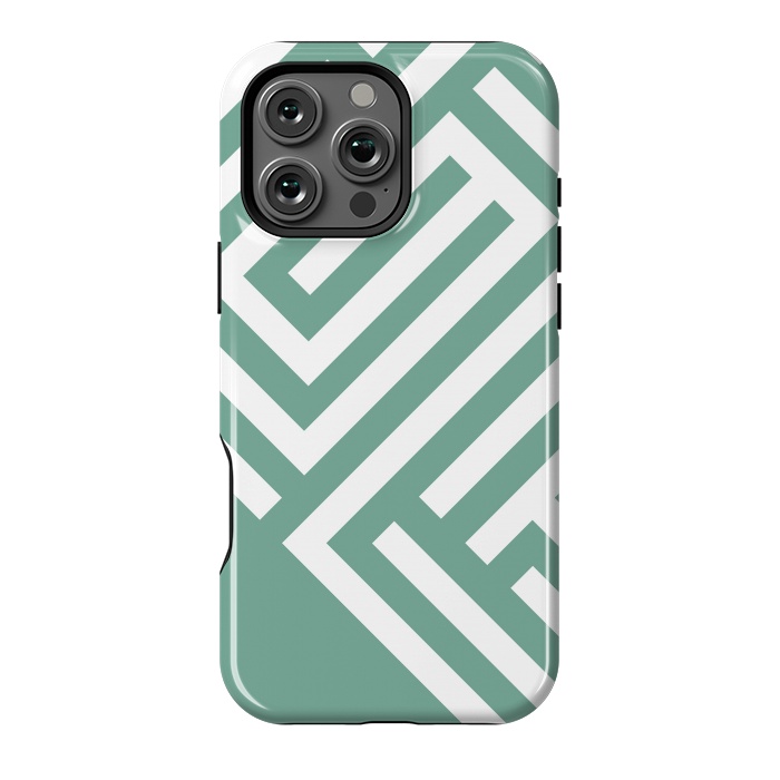 iPhone 16 Pro Max StrongFit Mint Maze by ArtPrInk