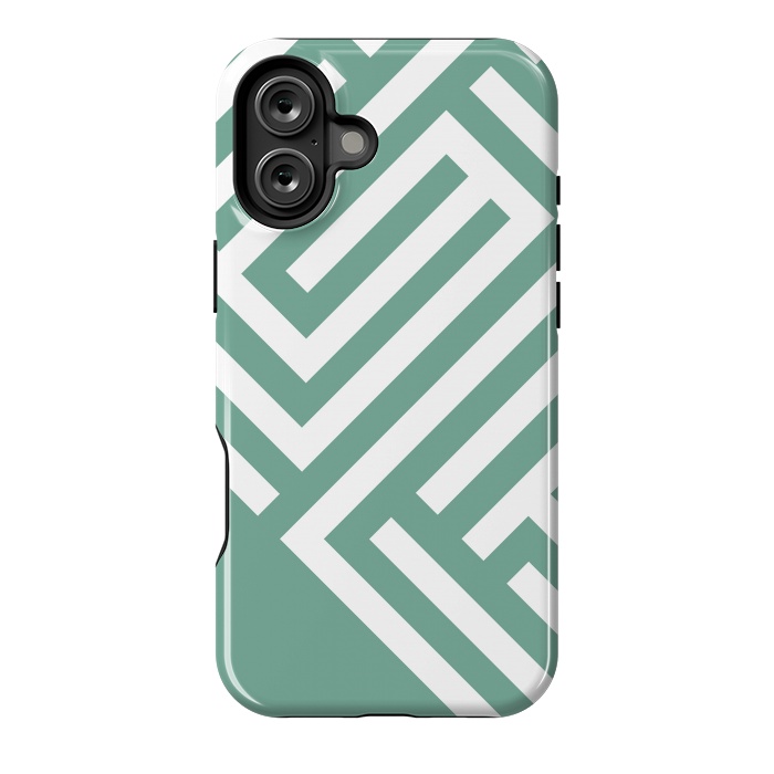 iPhone 16 Plus StrongFit Mint Maze by ArtPrInk