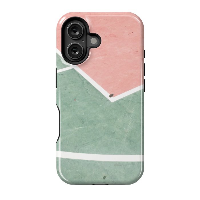 iPhone 16 StrongFit green pink marble shades by MALLIKA