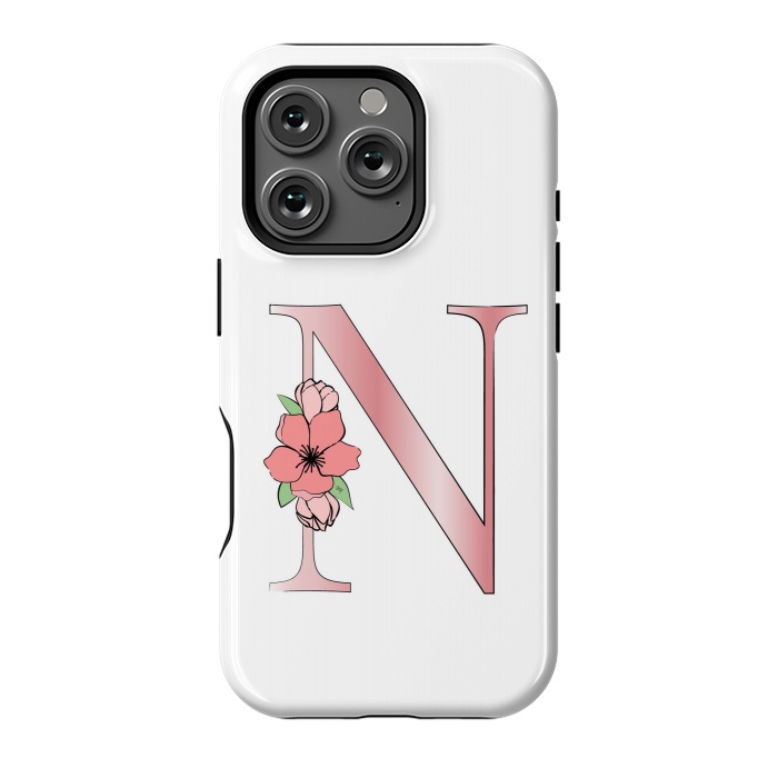 iPhone 16 Pro StrongFit Monogram Letter N by Martina