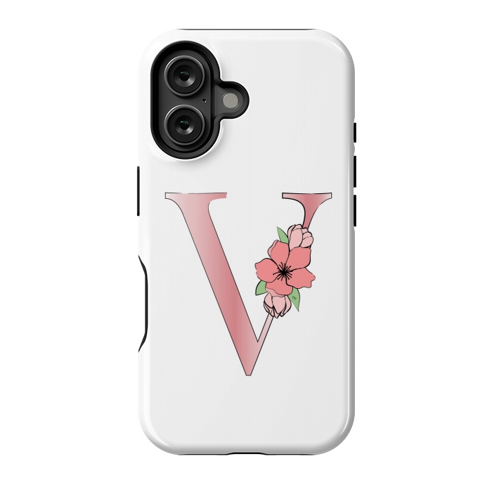 iPhone 16 StrongFit Monogram Letter V by Martina